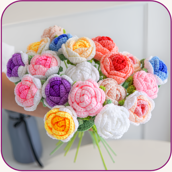 Handmade crochet flowers